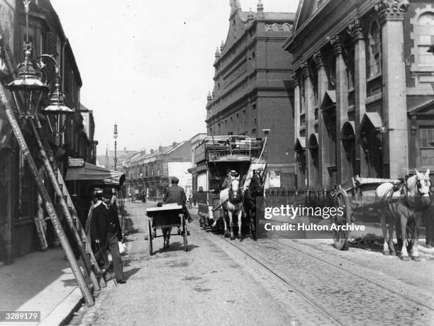 Horse drawn tram at Portsmouth prior to electrification in 1901.