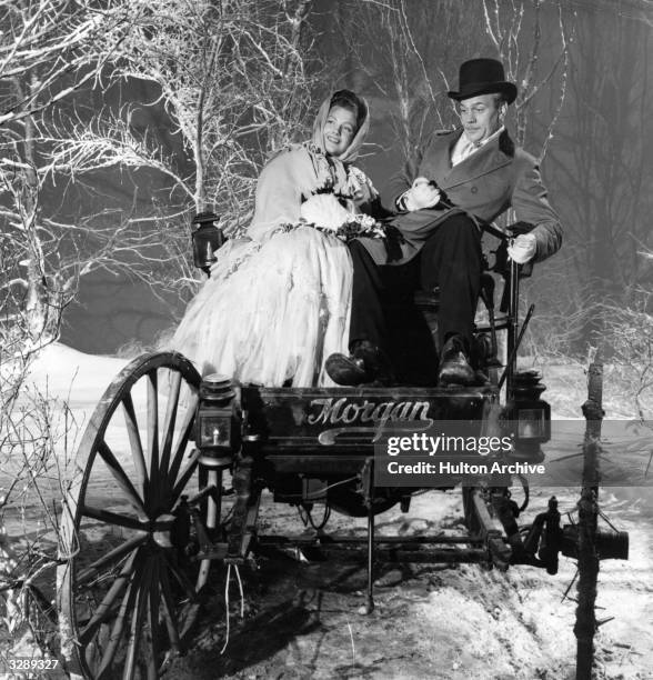 Joseph Cotten and Anne Baxter in a scene from the RKO film 'The Magnificent Ambersons', a period drama about a wealthy family, directed by Orson...