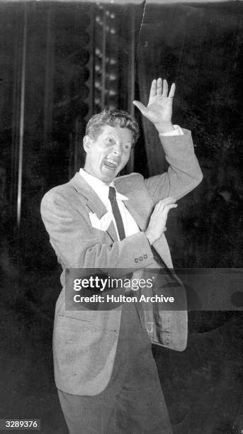 Danny Kaye in charasteristic pose. Born David Daniel Kaminski, the US actor, comedian and singer. He appeared in many films including 'Wonder Man' ,...