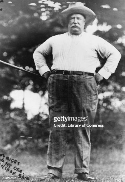 American politician William Howard Taft , the former President of the United States of America and Chief Justice of the Supreme Court.