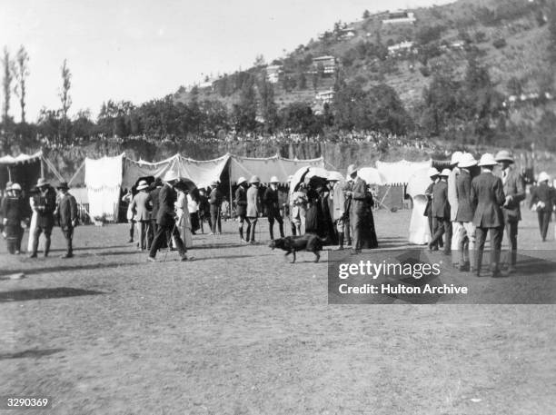 In the paddock at the Simla Summer Races, Annandale, India.