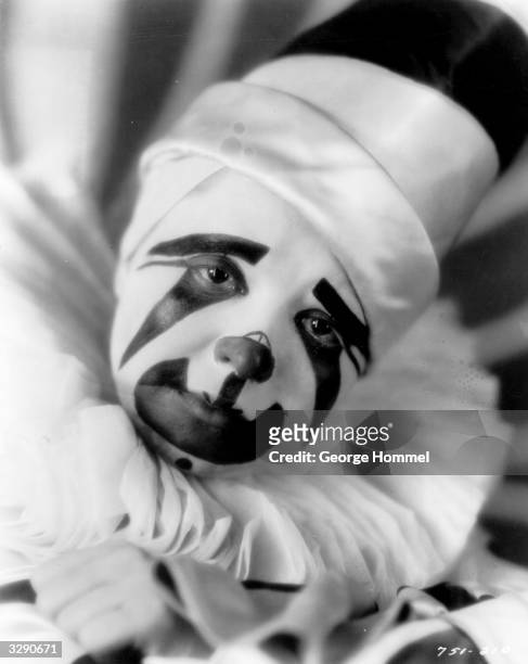 Clara Bow stars as a clown in 'Dangerous Curves', her second talking picture, directed by Lothar Mendes for Paramount.