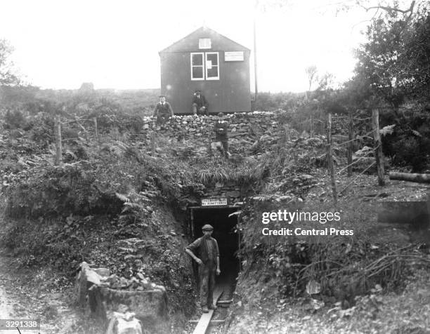 Tin Miners at their workings in Cornwall.