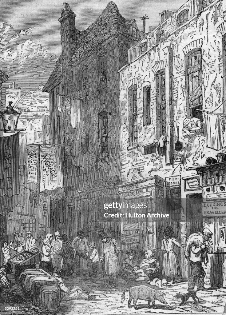 London Rookeries The Rookery in St Giles, London. Parts of the area were already being ...