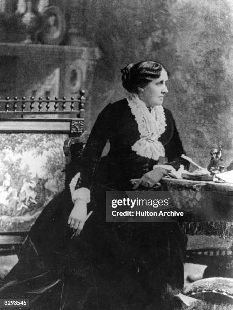 Writer Louisa May Alcott, , born in Philadelphia. Her books include 'Little Women' , which drew on her own experiences.