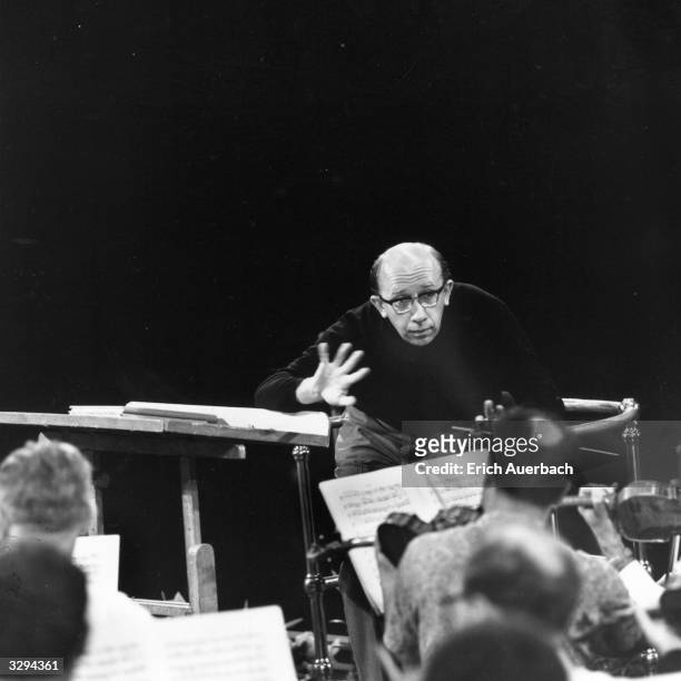 The Russian conductor Gennadi Rozhdestvensky, .