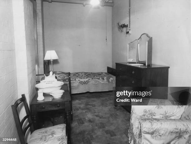 The room allocated to Mrs Churchill in the underground Cabinet War Rooms below Whitehall.