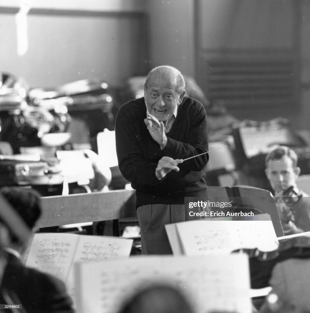 Ormandy The US/Hungarian conductor Eugene Ormandy, , conducting the London ...
