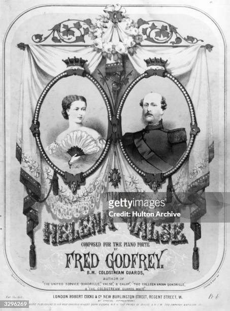 Music score cover featuring Prince Christian of Schleswig- Holstein and his wife Princess Helena Augusta Victoria , after whom a waltz was named....