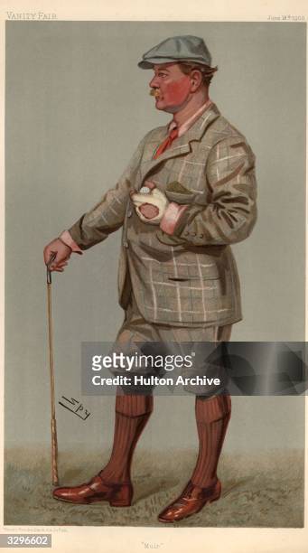 Scottish golfer Samuel Mure Ferguson. Caricature by Spy Vanity Fair - Men Of The Day No. 883 - pub. 1903