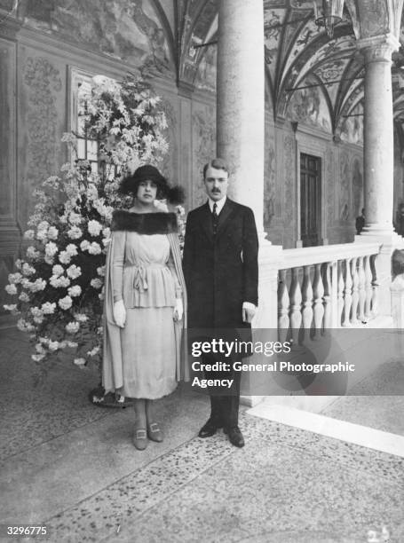 Prince Pierre Polignac of Monaco with Princess Charlotte Louise Juliette, daughter of Prince Louis of Monaco. Upon their divorce she renounced all...