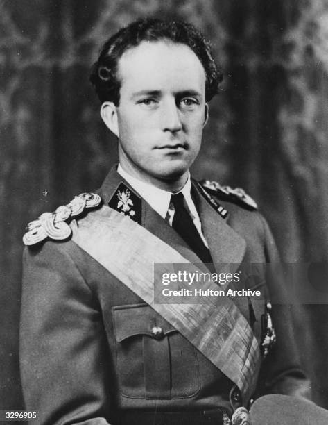Photographic portrait of King Leopold III of Belgium .