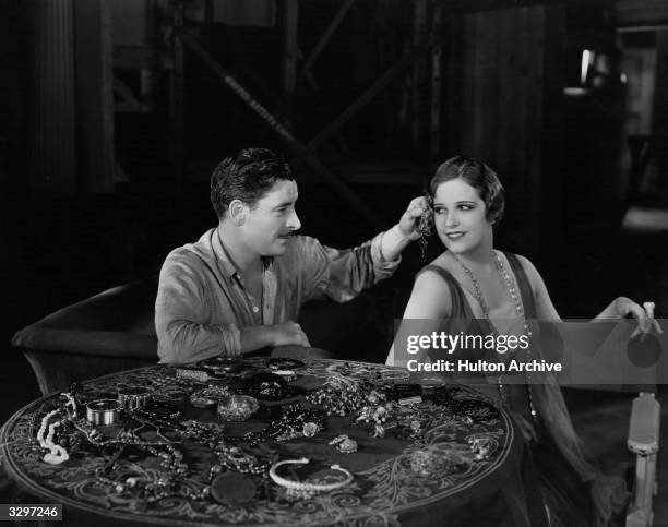 Lili Damita and Ronald Colman star in the film 'The Rescue', based on a Joseph Conrad novel and directed by Herbert Brenon for Samuel Goldwyn Company...