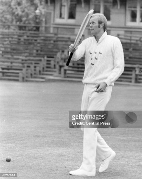 Sussex cricketer Tony Greig at a training session.