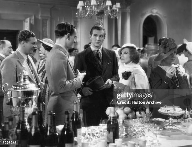 Richard Ainley, Michael Redgrave, Elisabeth Bergner and Kenneth Buckley star in the Paramount film 'A Stolen Life', a story of exchanged identities,...