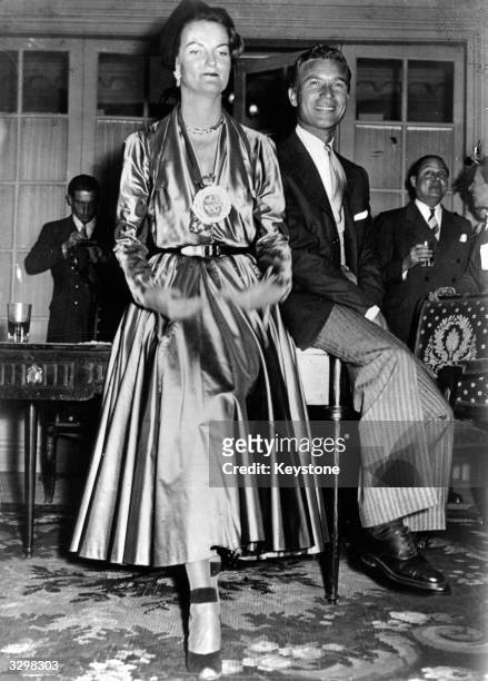 Doris Duke, the world's richest woman, after her wedding to Porfirio Rubirosa, in Paris.