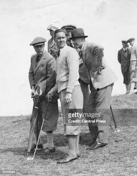 The Prince of Wales on the Royal Saint George's golf course, during the Walker Cup contest.