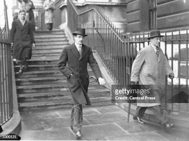 Sir Anthony Eden on his way to 10 Downing Street during the King Edward VIII Abdication crisis.