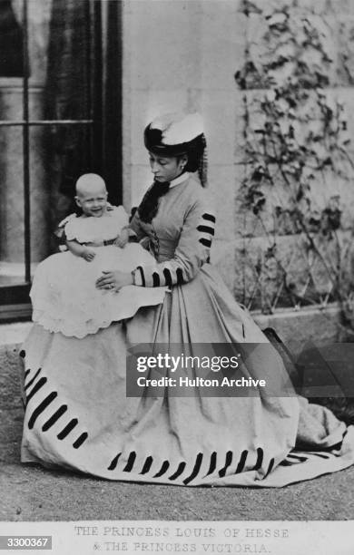 Princess Alice 3rd daughter of Queen Victoria of England, who married Prince Louis of Hesse- Darmstadt, and Princess Victoria.