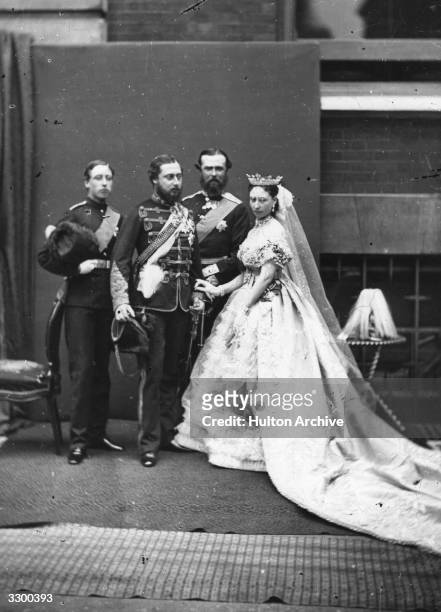 Princess Alice , 3rd daughter of Queen Victoria of England, holds a 'drawing room' function on behalf of the Queen at St James' Palace, London. In...