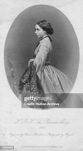 Princess Alice Hesse Darmstadt , the third daughter of Queen Victoria of England.