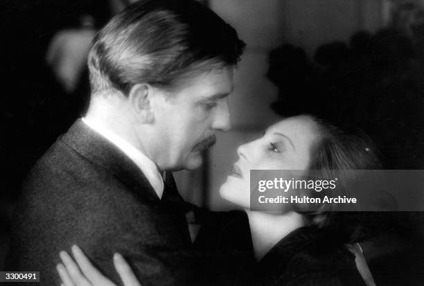 Elisabeth Bergner says goodbye to her lover, played by Rudolf Forster , in a scene from the film 'The Dreaming Lips' . This is Elizabeth's first...