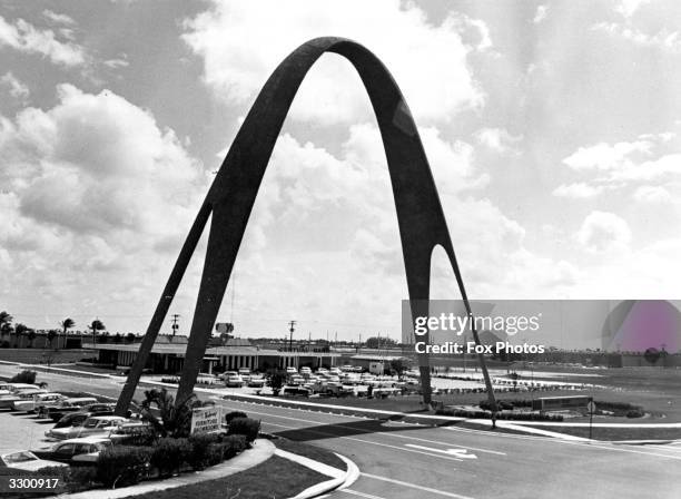 This giant modernistic motif was constructed at the entrance to the Sunshine State Industrial Park to try and catch the eye of prospective buyers,...