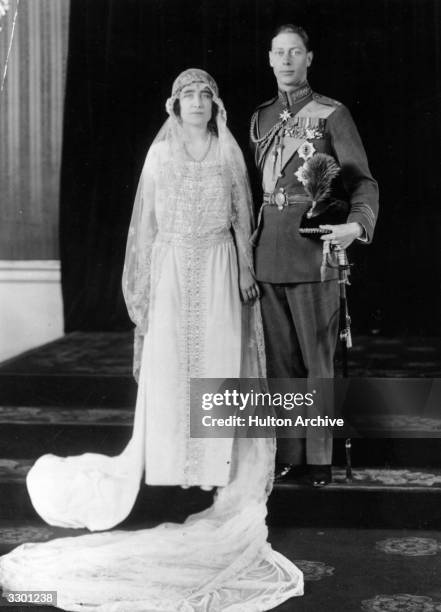 The wedding of the Duke of York , later George VI, and Lady Elizabeth Bowes Lyon .