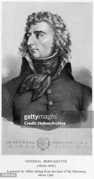 Karl XIV Johan , , King of Sweden and Norway from 1818, . He attained the rank of marshal in the French army in 1804. A portrait by Albier, dating...