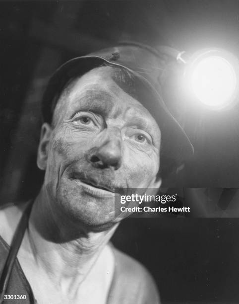 Miner from Highley Colliery, near Aveley, Shropshire. Original Publication: Picture Post - 8479 - Pit Props - unpub.