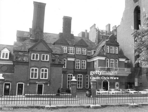 The exterior of the Royal Geographic Society House, built by Richard Norman Shaw, in Kensington, London.