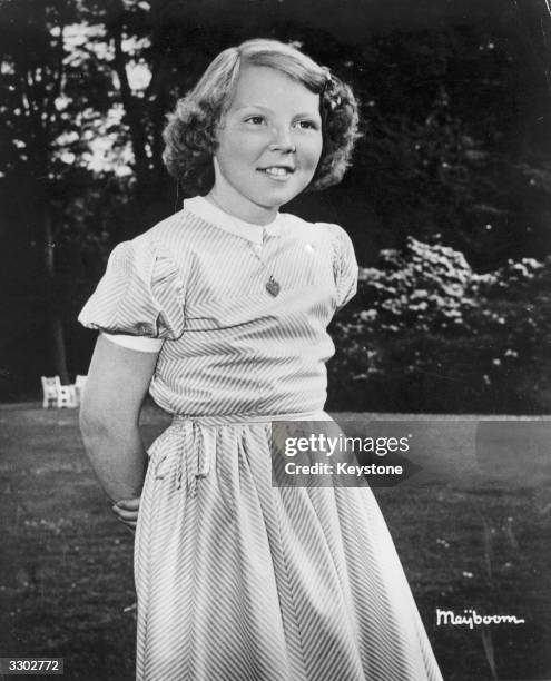 Princess Beatrix, daughter of Queen Juliana of the Netherlands, just before her 12th birthday.