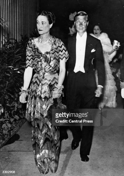 The Duke of Windsor , formerly Edward VIII King of Great Britain before his abdication on 11 December 1936, and the Duchess of Windsor in Paris,...