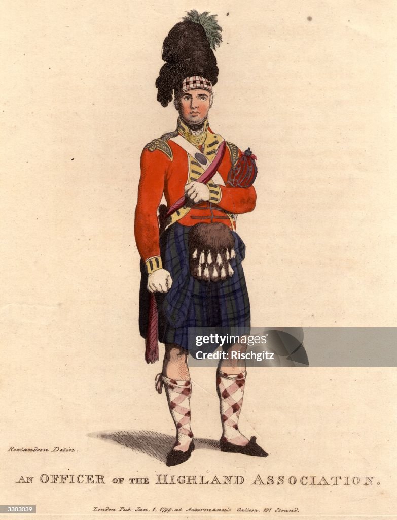 Highlander Rifles Regiment An officer of the Highland Association, a voluntary regiment, in ...