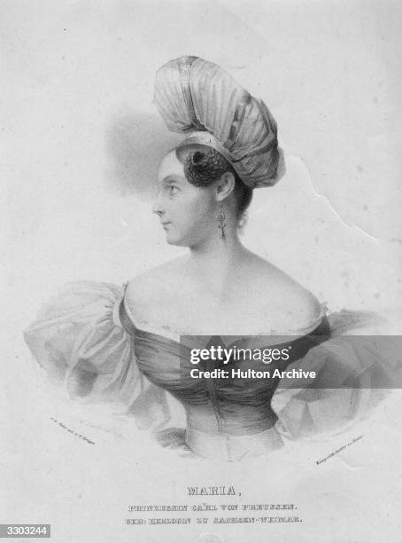 Princess Friedrich Karl Alexander of Prussia, , nee Princess Marie of Saxe-Weimar-Eisenach. She married Prince Friedrich Karl Alexander of Prussia,...