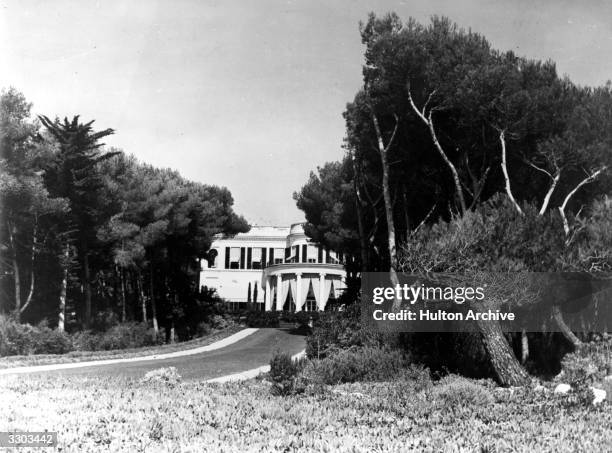 Exterior view of the Chateau de la Croe at Cap d'Antibes in the South of France, home of the Duke of Windsor, formerly Edward VIII King of Great...