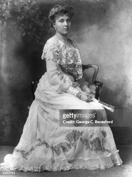 Princess Victoria Eugenie of Battenberg , a grand-daughter of Queen Victoria, before her marriage to King Alfonso XIII of Spain.