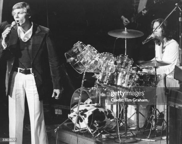 Richard and Karen Carpenter playing live on stage in London.