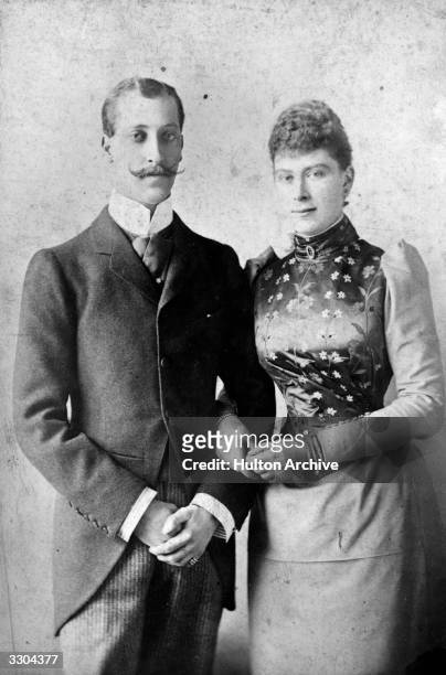 Albert Victor, Duke of Clarence son of Edward VII with a female companion.