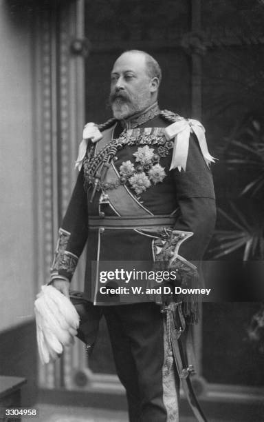 King Edward VII, , who ascended the British throne in 1901, on the death of his mother Queen Victoria.