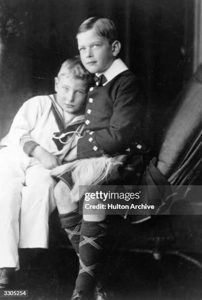 Prince George, Duke of Kent and his younger brother Prince John . Both are sons of King George V and Queen Mary.