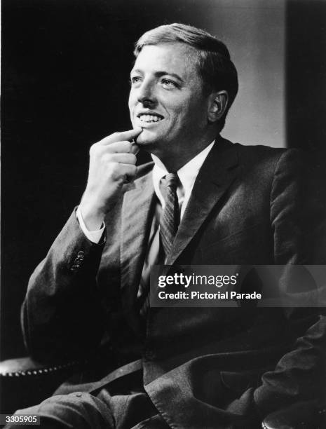 Studio portrait of American author and journalist William F. Buckley Jr., 1962.