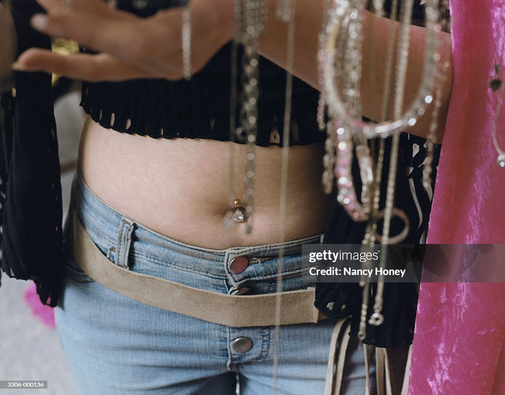 Girl with Navel Ring