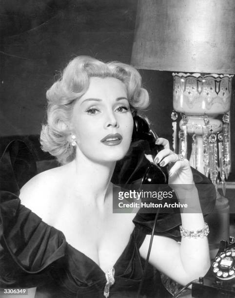 Zsa Zsa Gabor the Hollywood star and film actress and most famous of the Gabor sisters. Born in Hungary they all went to the USA to start their...