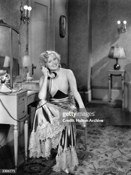 American actress Thelma Todd stars in the film 'The Pip From Pittsburgh,' directed by James Parrott, 1931.