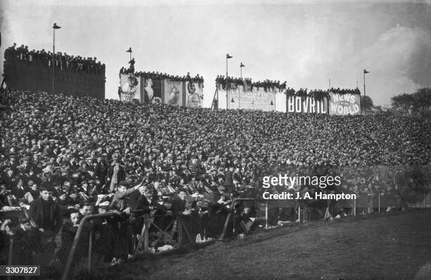 Section of the huge crowd at Chelsea's Stamford Bridge, London, for the match between Chelsea and Arsenal.