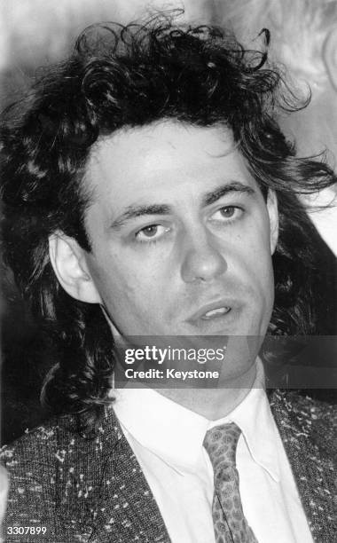 34 year old Bob Geldof, ex-singer with punk group the Boomtown Rats