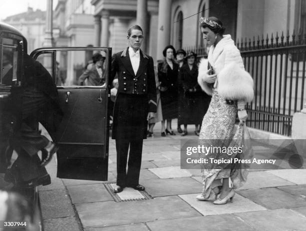 Marina, Duchess of Kent, leaving her home in Belgrave Square, London, to attend the State Opening of Parliament.