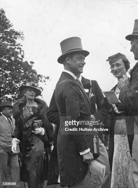 The Duke of Windsor as Prince of Wales, with Mrs Wallis Warfield Simpson , later the Duchess of Windsor, at Ascot.