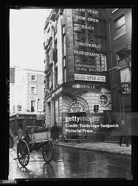 The Windmill Theatre, London, which prided itself on staying open throughout the War.